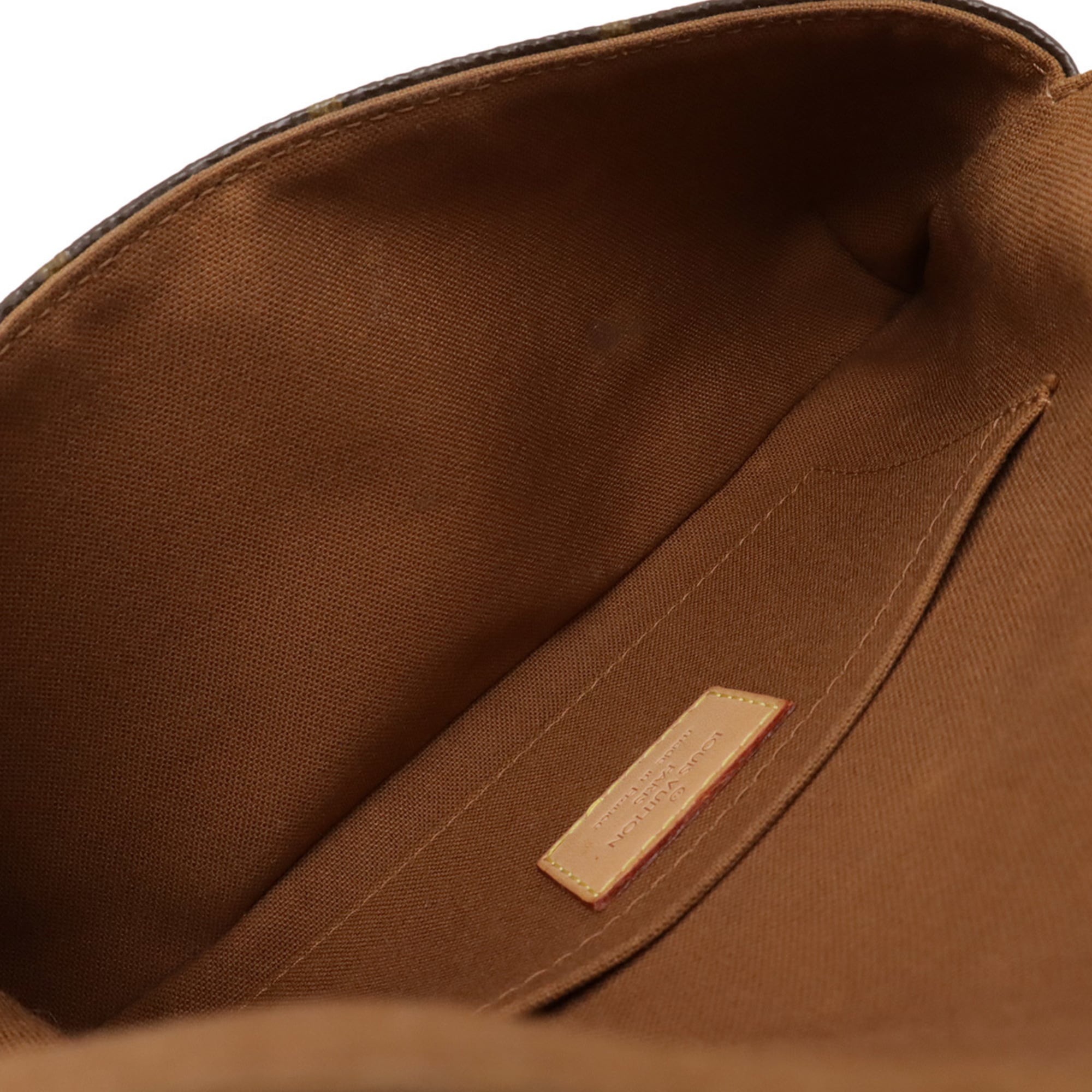 Louis Vuitton Brown Pvc Coated Canvas Clutch Bag Pochette Sling Bag