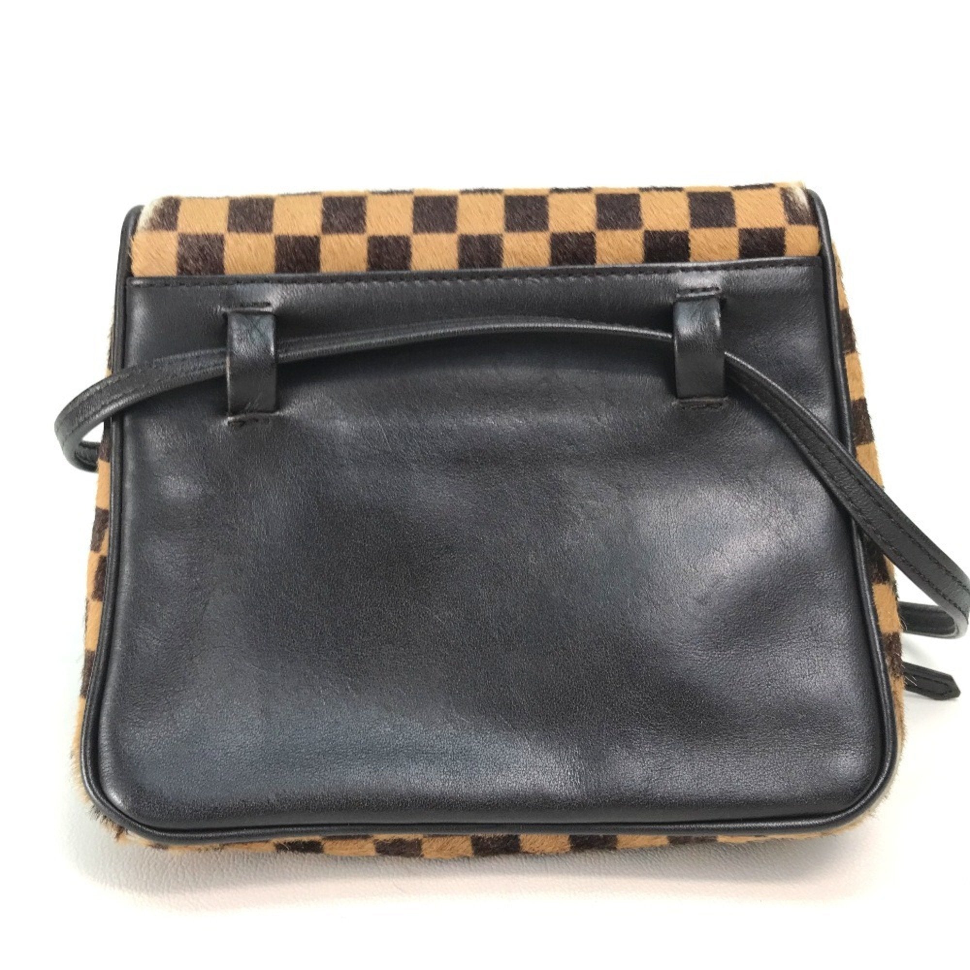 Louis Vuitton Brown Leather Pochette Shoulder Bag