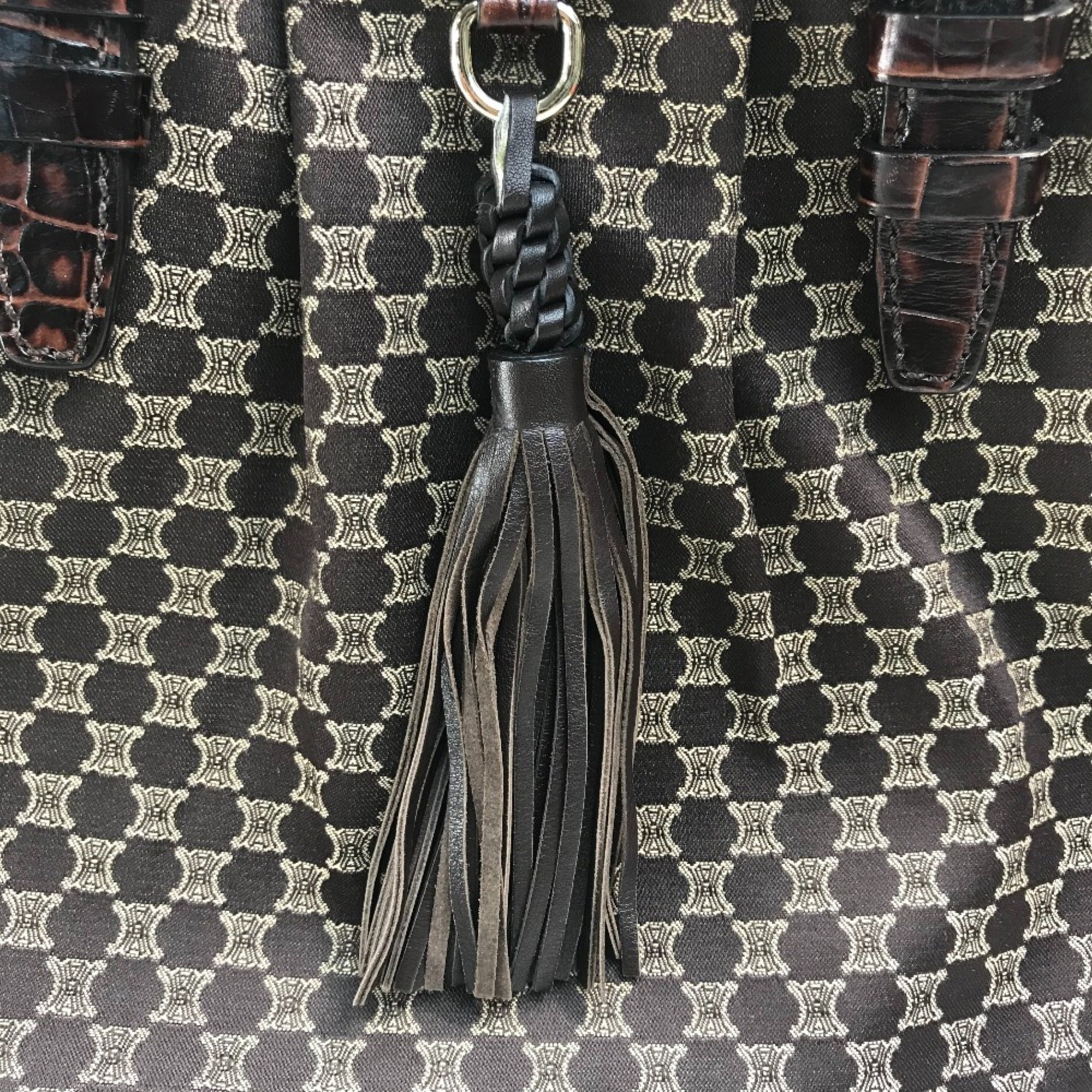 Celine Brown Leather Shoulder Bag