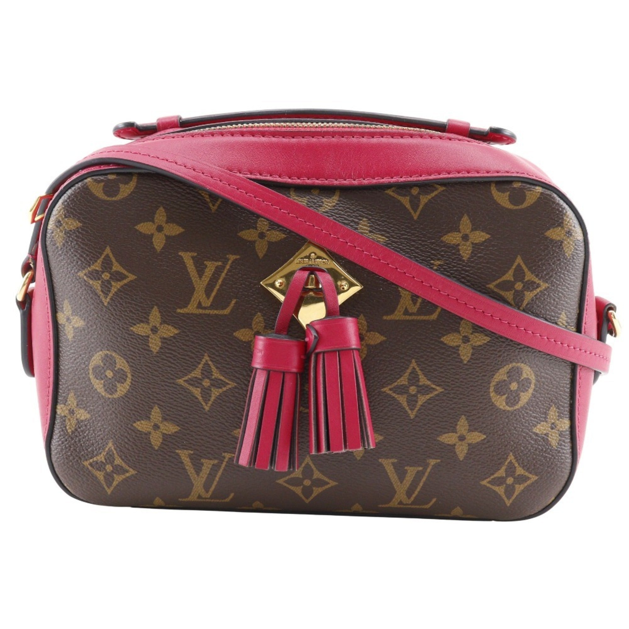 Louis Vuitton Brown Red Color Monogram Shoulder Bag