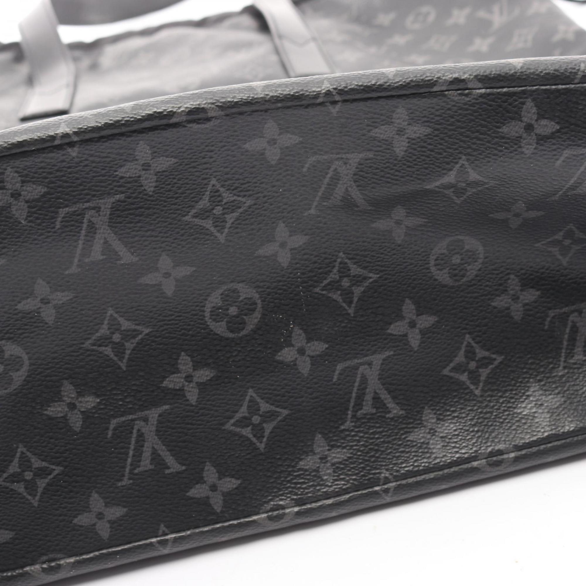 Louis Vuitton Black Coated Canvas Pvc Monogram Eclipse Leather Tote Bag