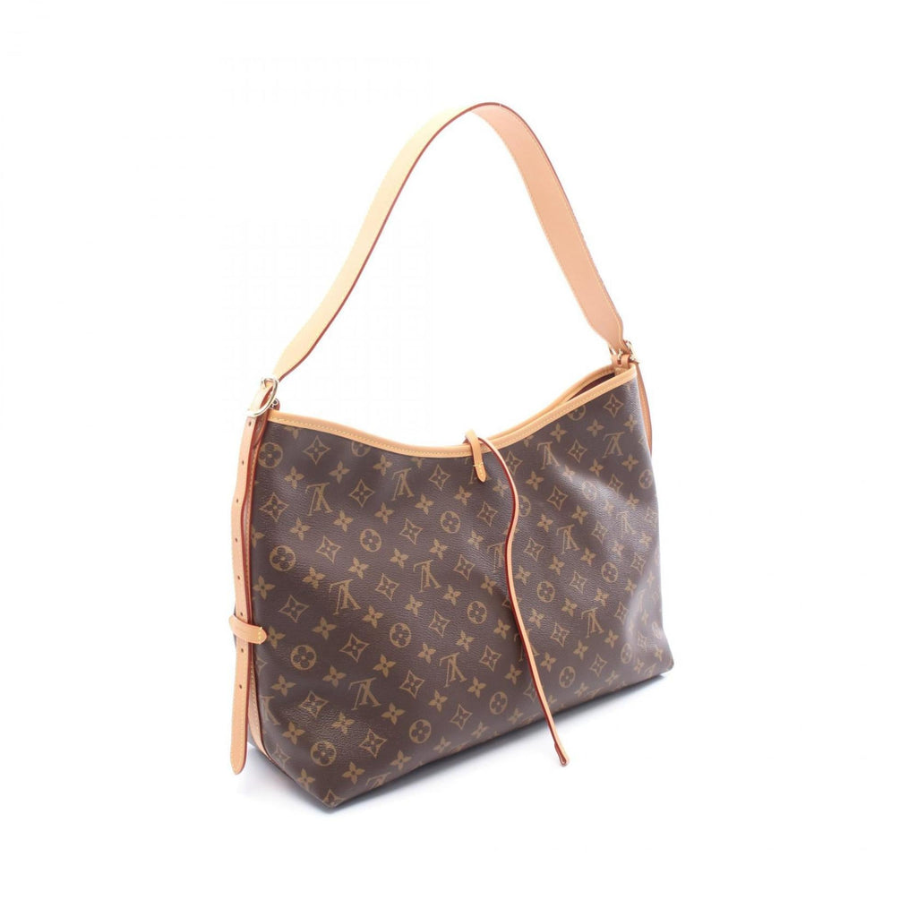 Louis Vuitton Brown Coated Canvas Leather Monogram Handbag Pouch Shoulder Bag