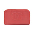 Chanel Red Color Grained Calfskin Pouch