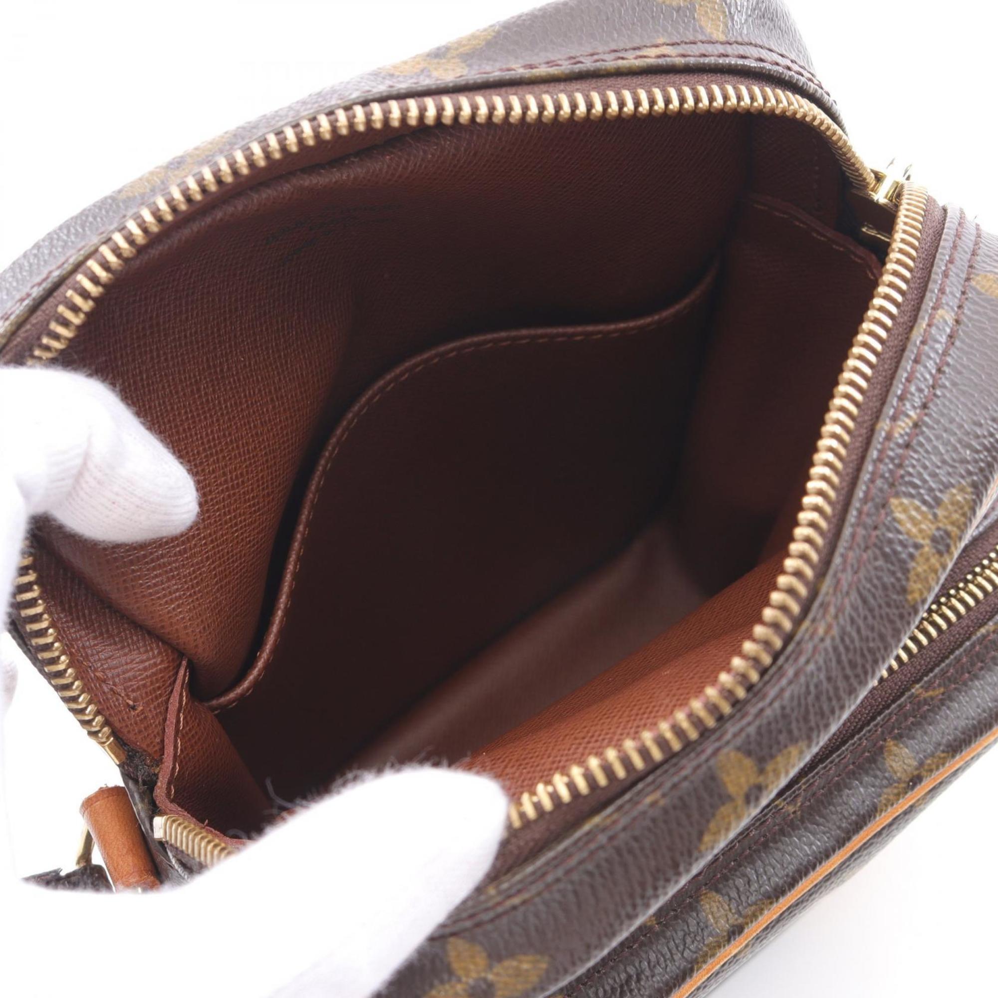 Louis Vuitton Brown Pvc Coated Canvas Leather Shoulder Bag