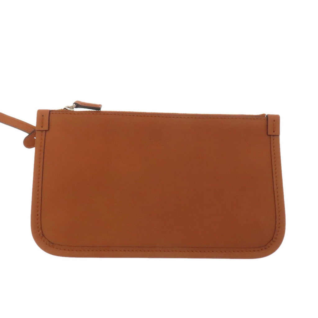 Gucci Beige Brown Canvas Handbag Pouch (Pre-Owned)
