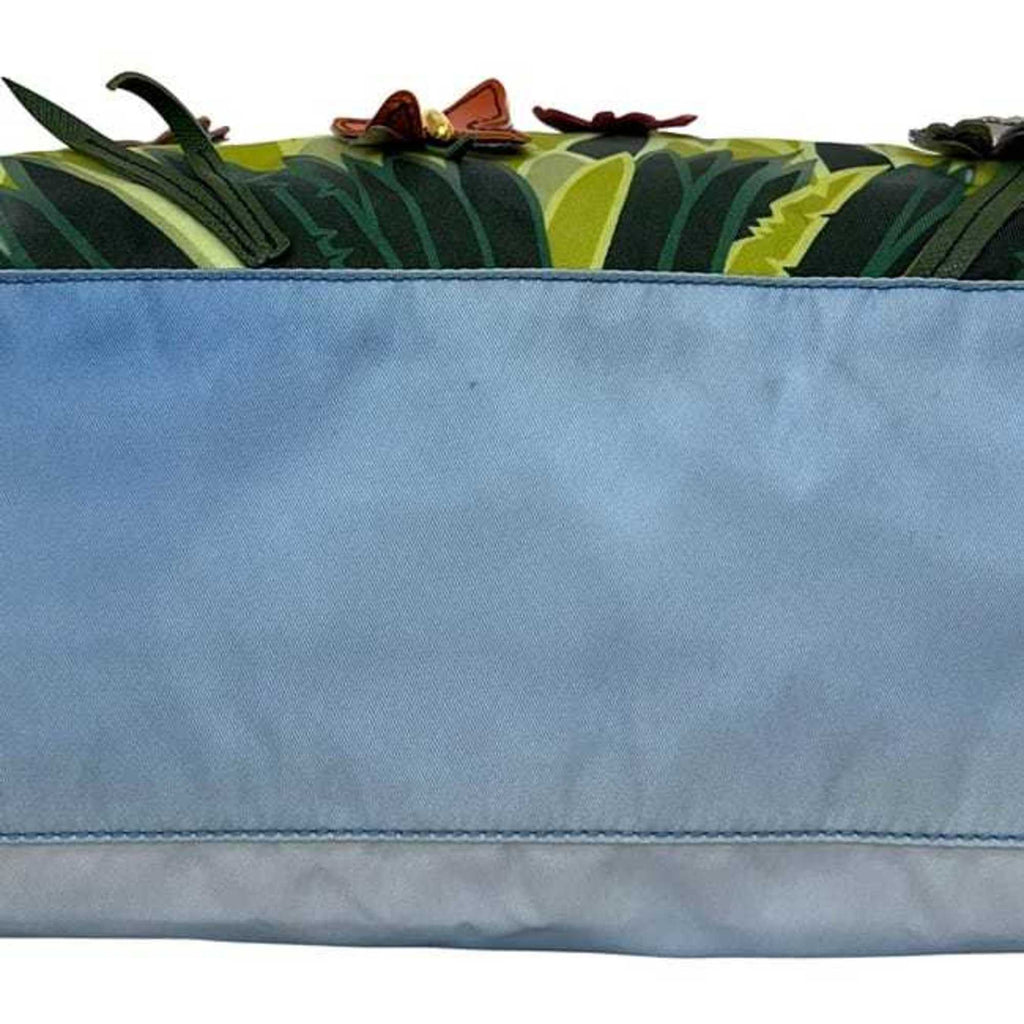 Prada Blue Light Blue Nylon Saffiano Triangle Tote Bag