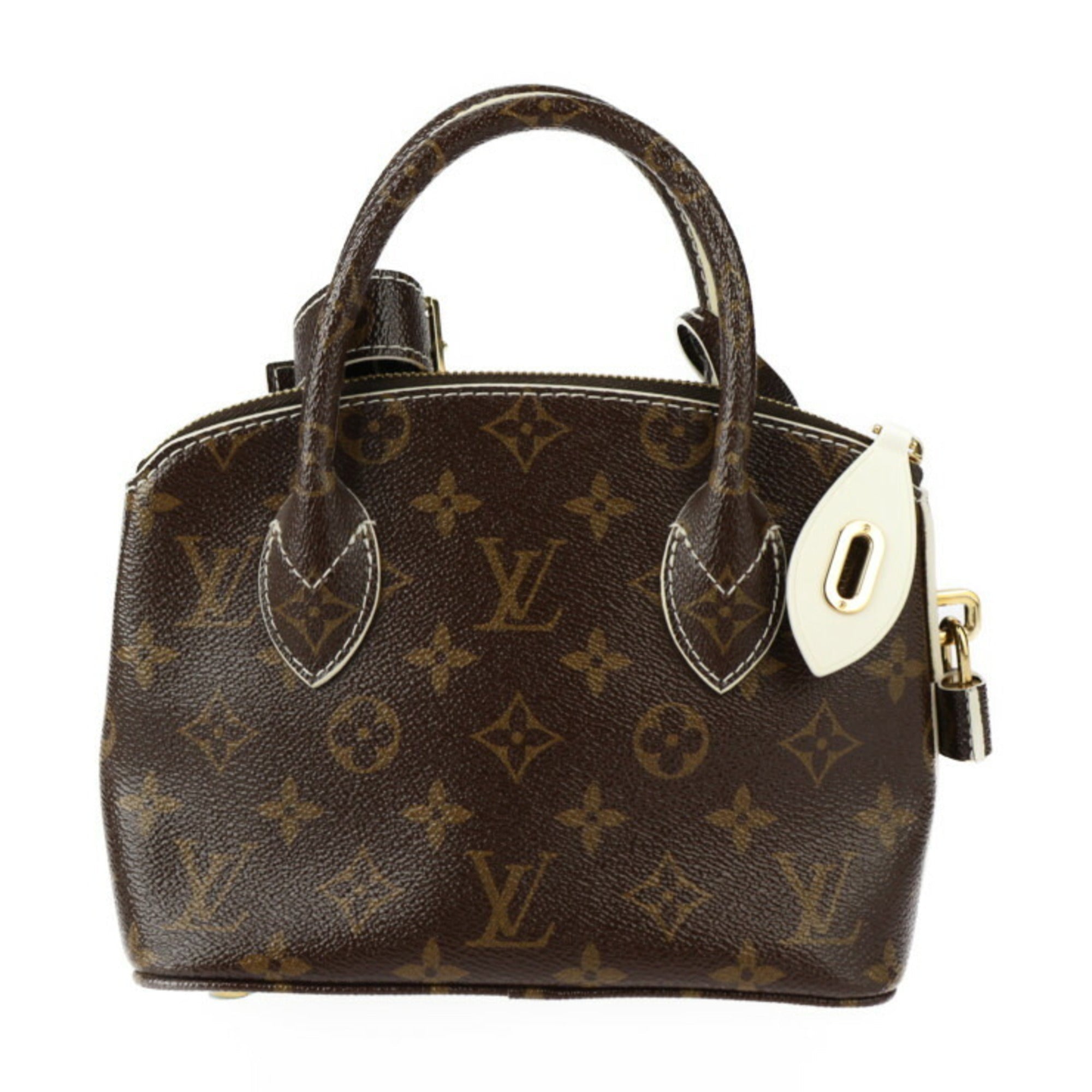 Louis Vuitton Brown Ivory Monogram Pvc Leather Handbag Tote Bag