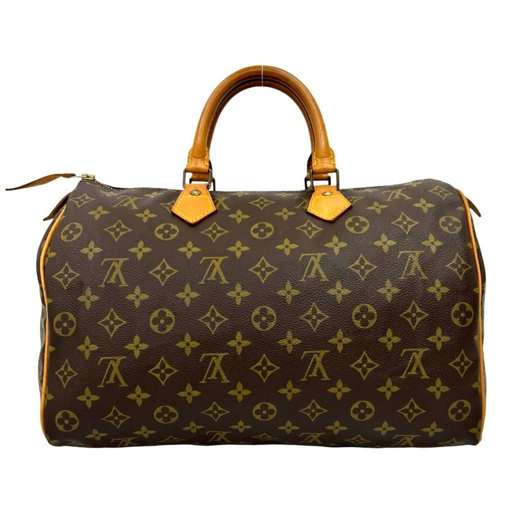 Louis Vuitton Brown Leather Pvc Boston Bag Handbag