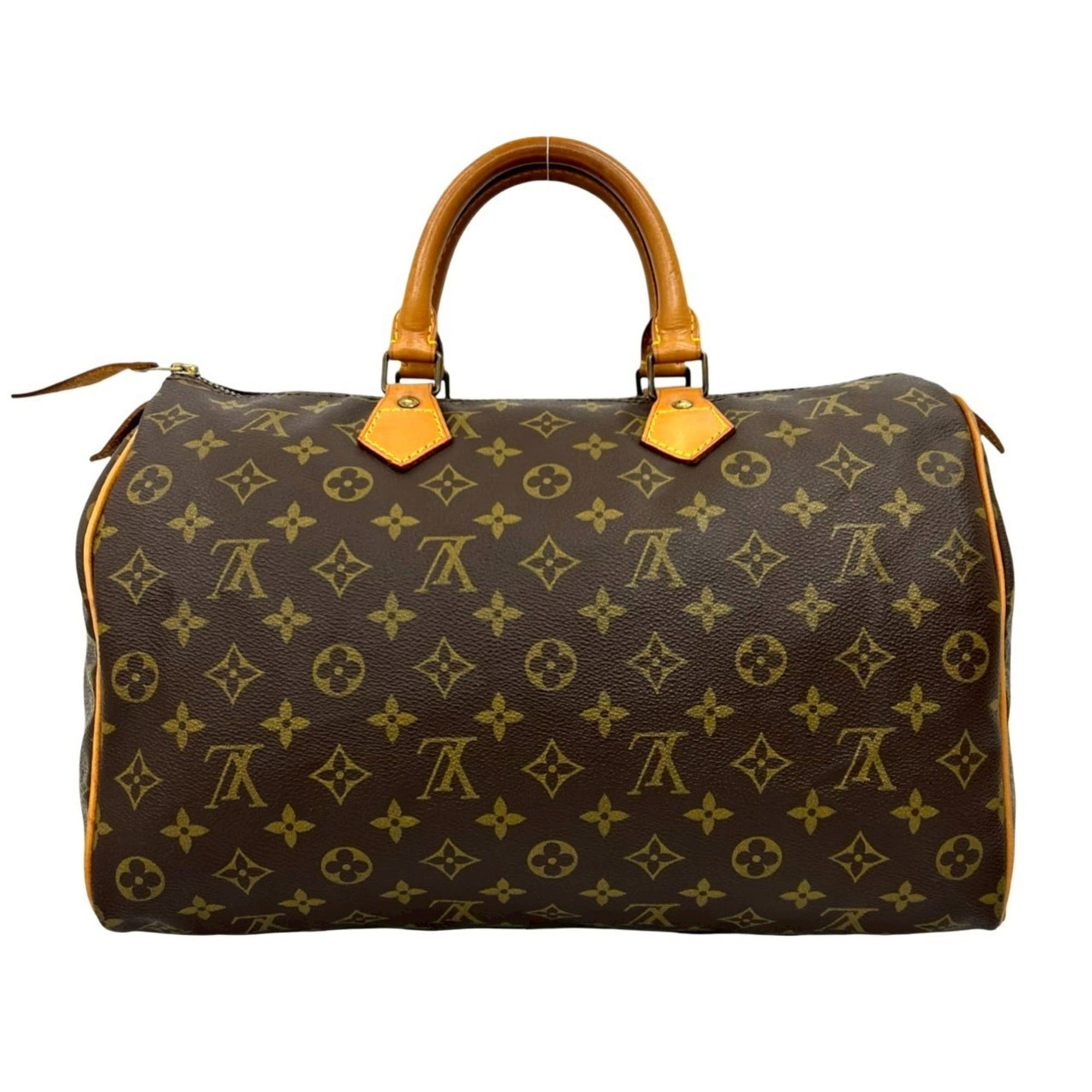 Louis Vuitton Brown Leather Pvc Boston Bag Handbag