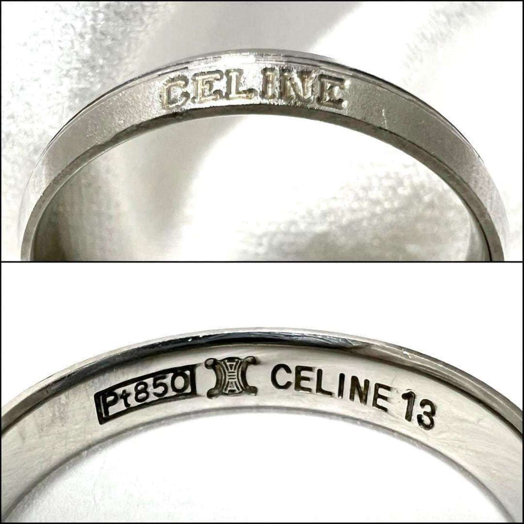Celine Platinum 850 Band Ring