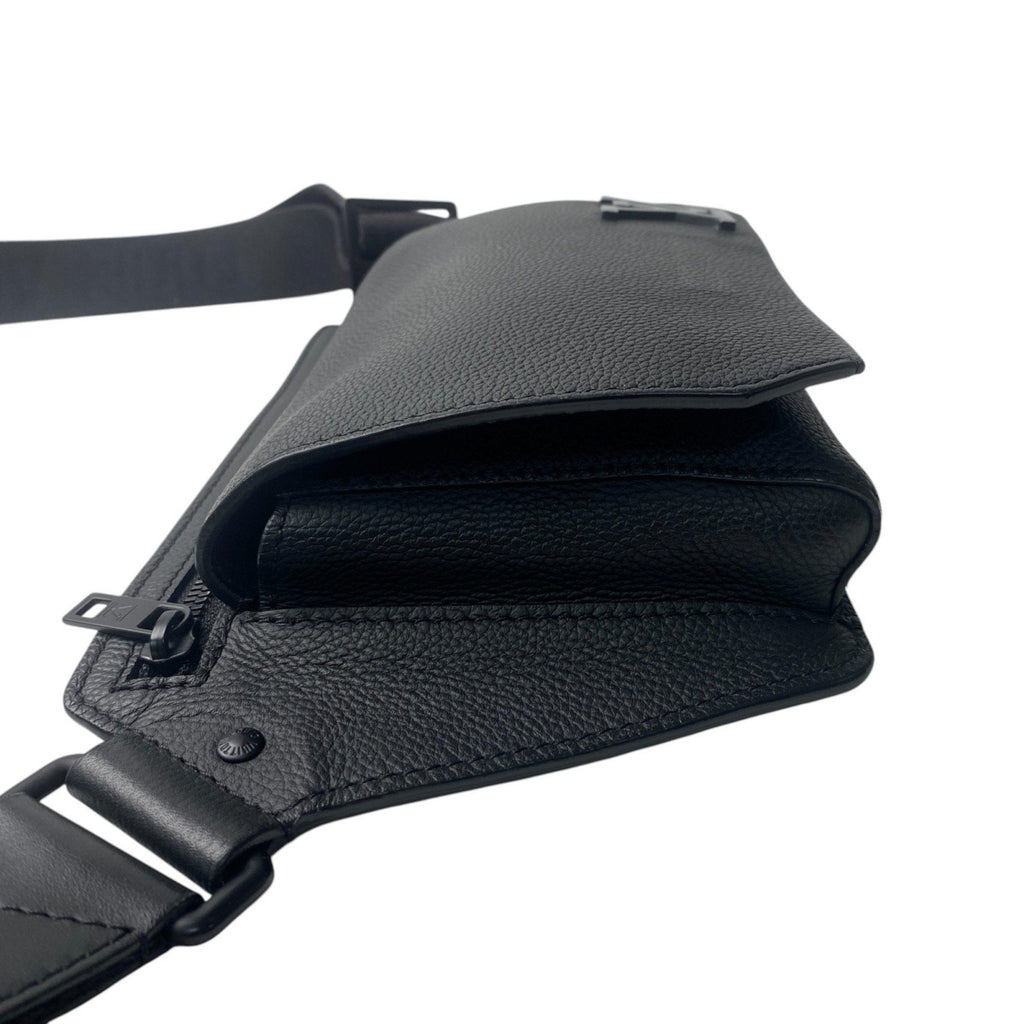 Louis Vuitton Black Leather Sling Bag