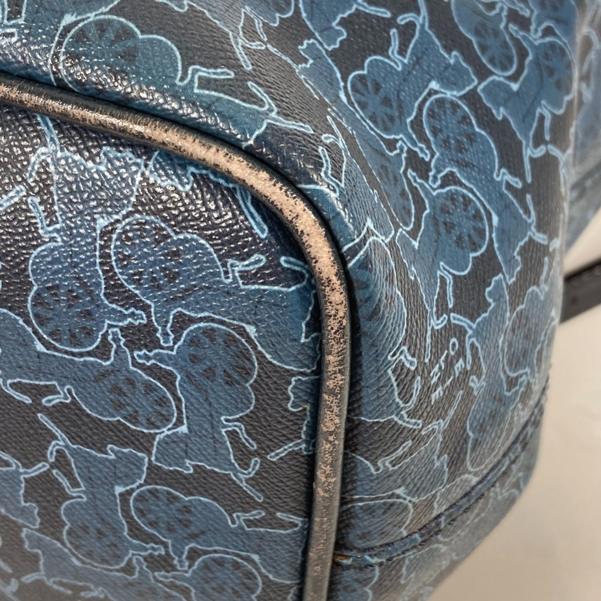 Celine Blue Leather Shoulder Bag