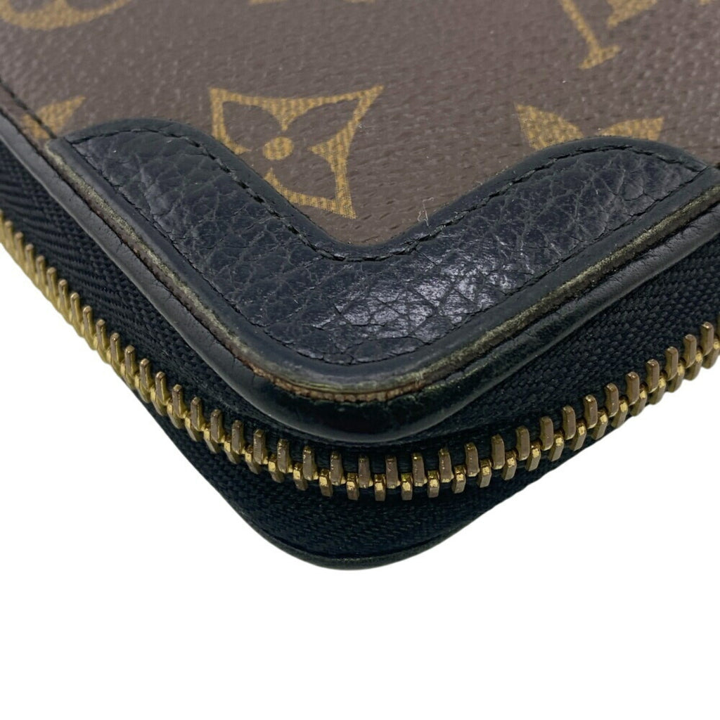 Louis Vuitton Monogram Black Brown Monogram Monogram Long Wallet