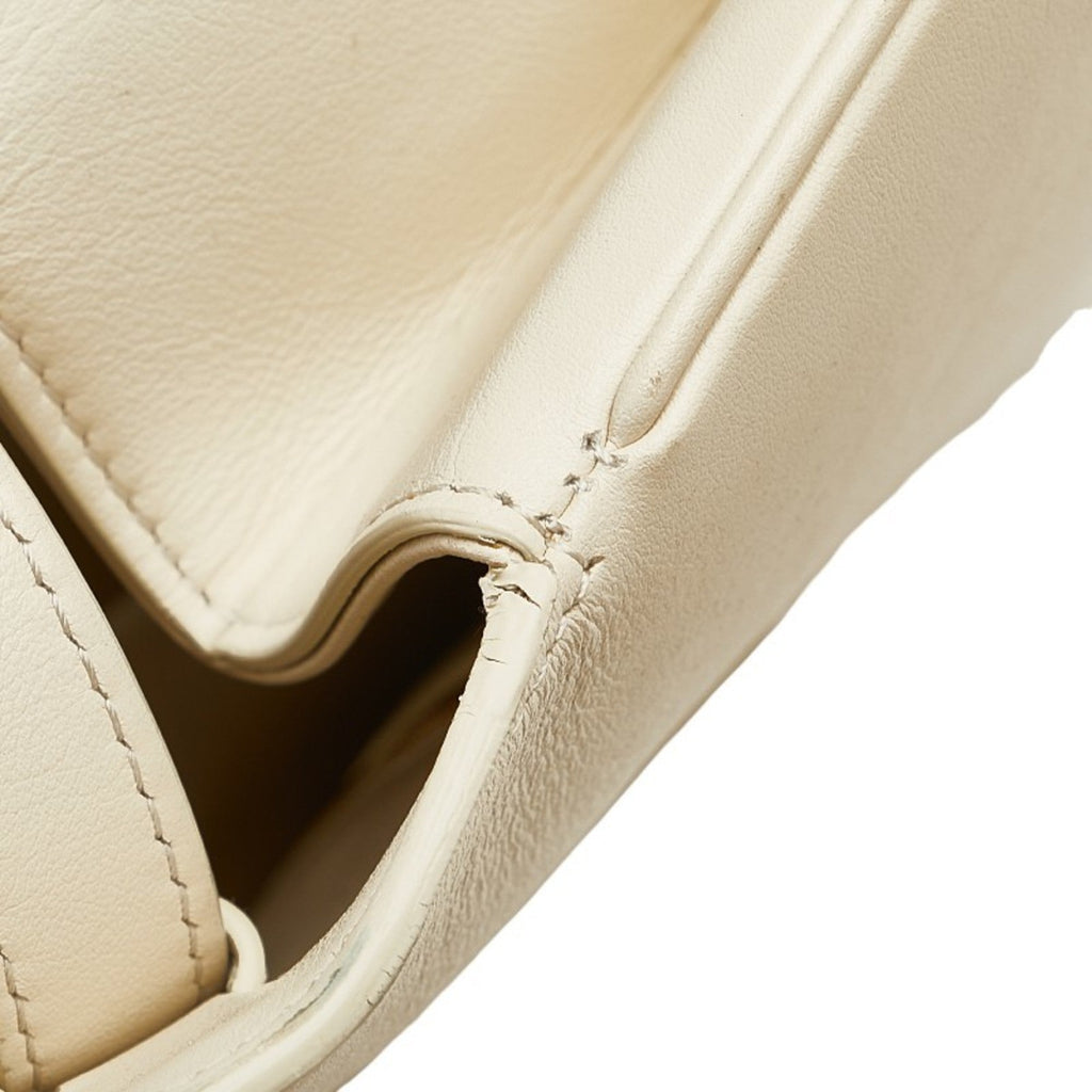 Celine White Leather Shoulder Bag