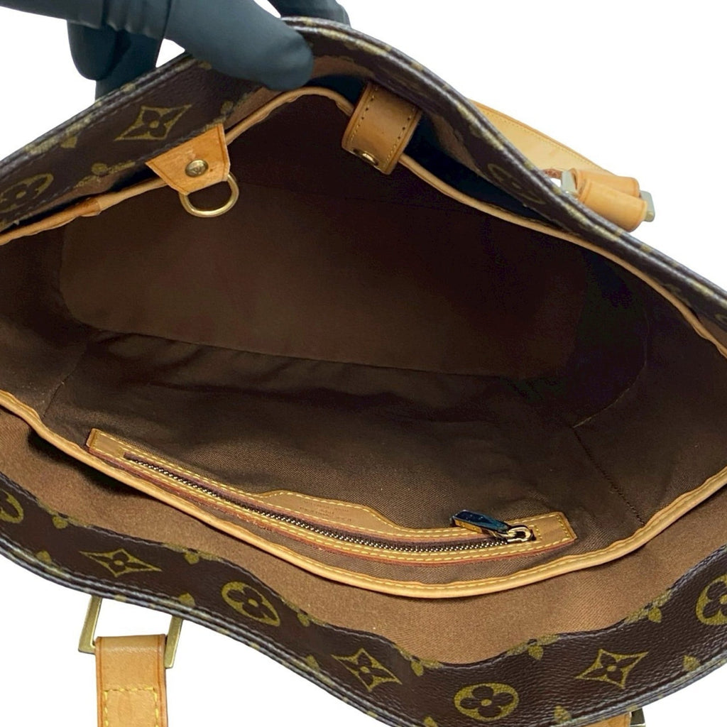 Louis Vuitton Brown Leather Pvc Shoulder Bag Tote Bag