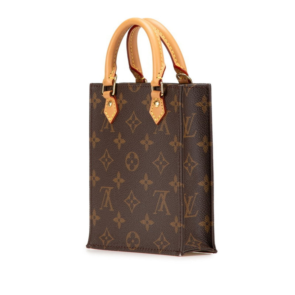Louis Vuitton Brown Pvc Leather Handbag Shoulder Bag