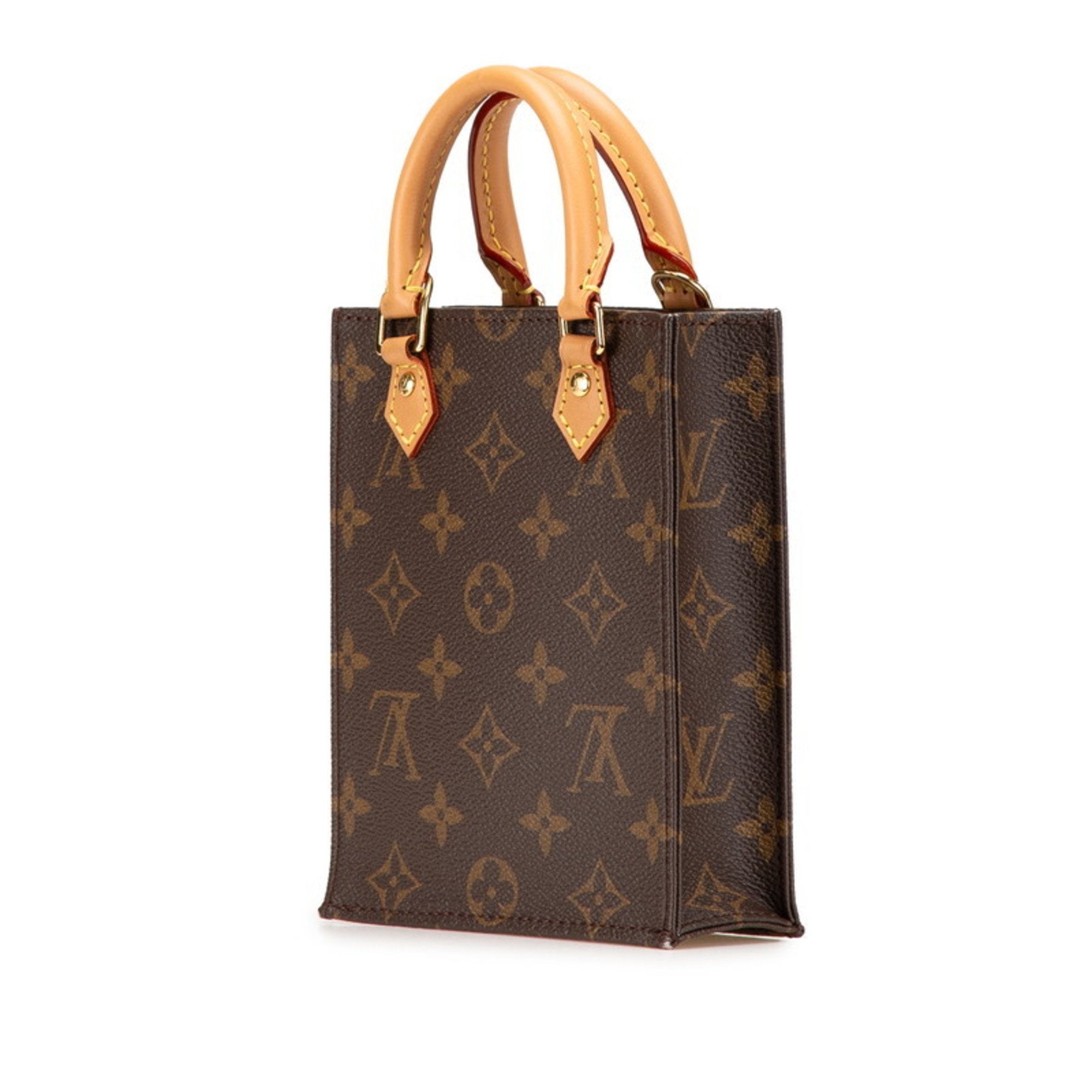 Louis Vuitton Brown Pvc Leather Handbag Shoulder Bag