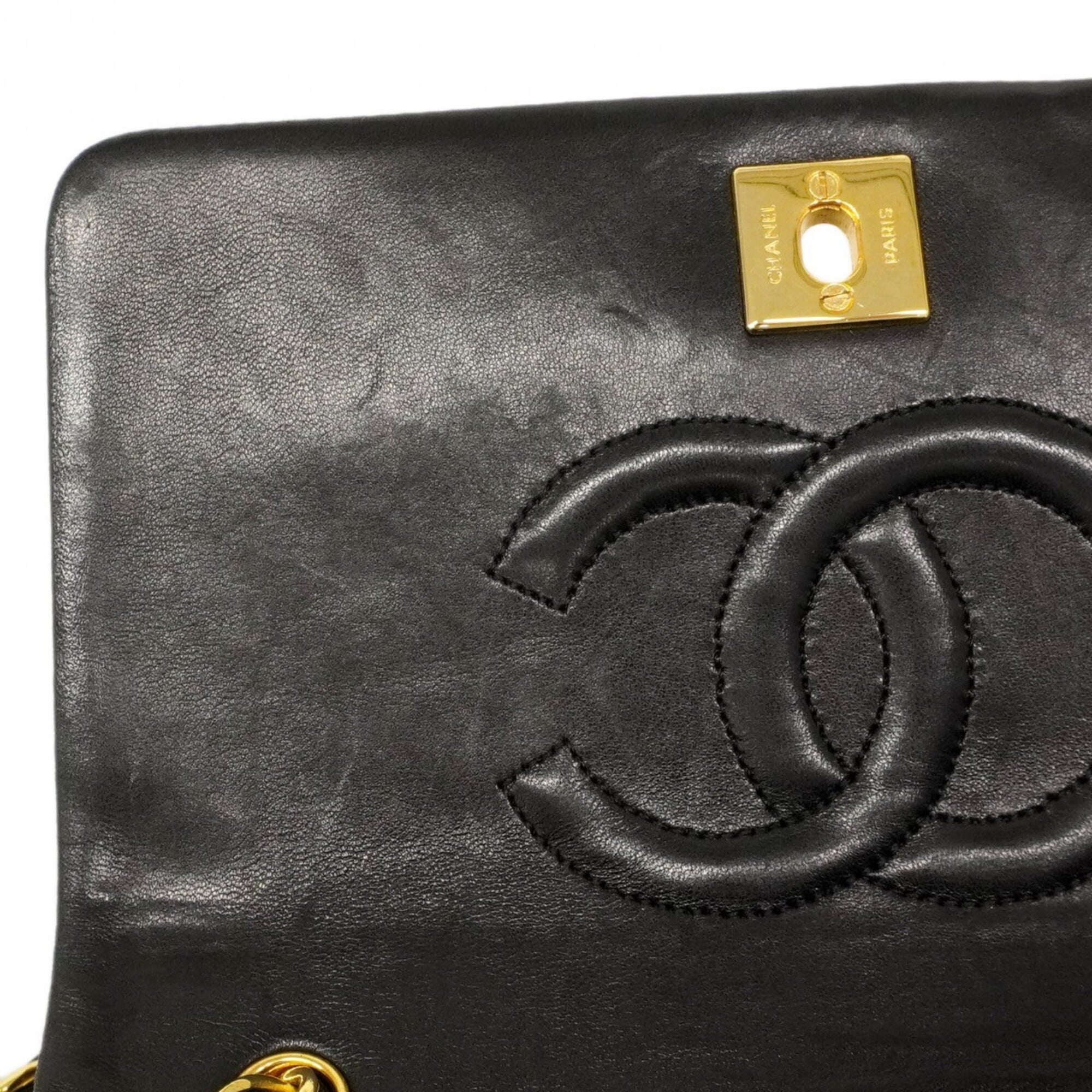Chanel Black Leather Shoulder Bag