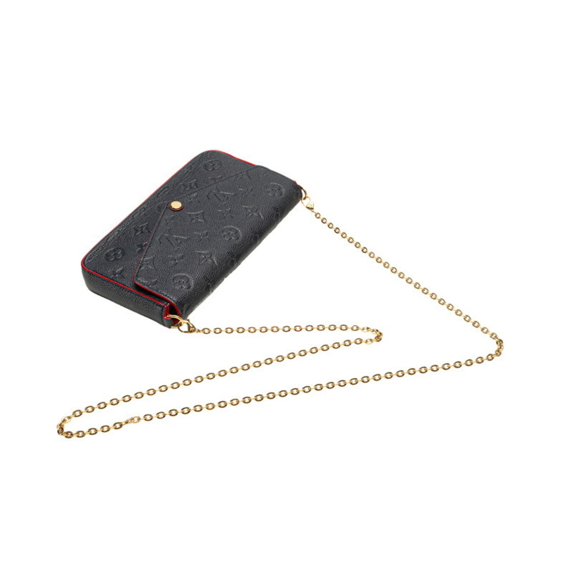 Louis Vuitton Marine Rouge Navy Leather Pochette Shoulder Bag