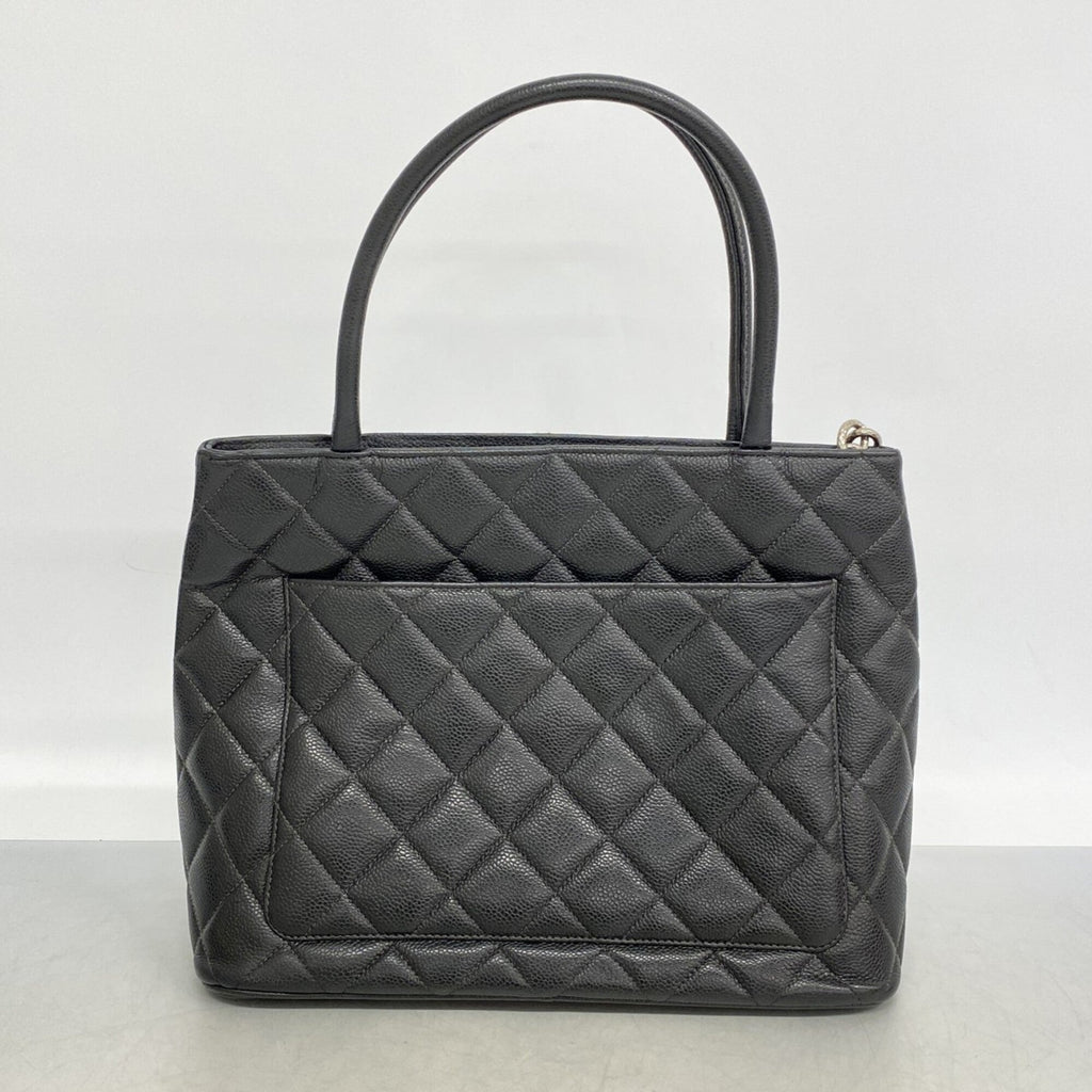 Chanel Black Grained Calfskin Tote Bag