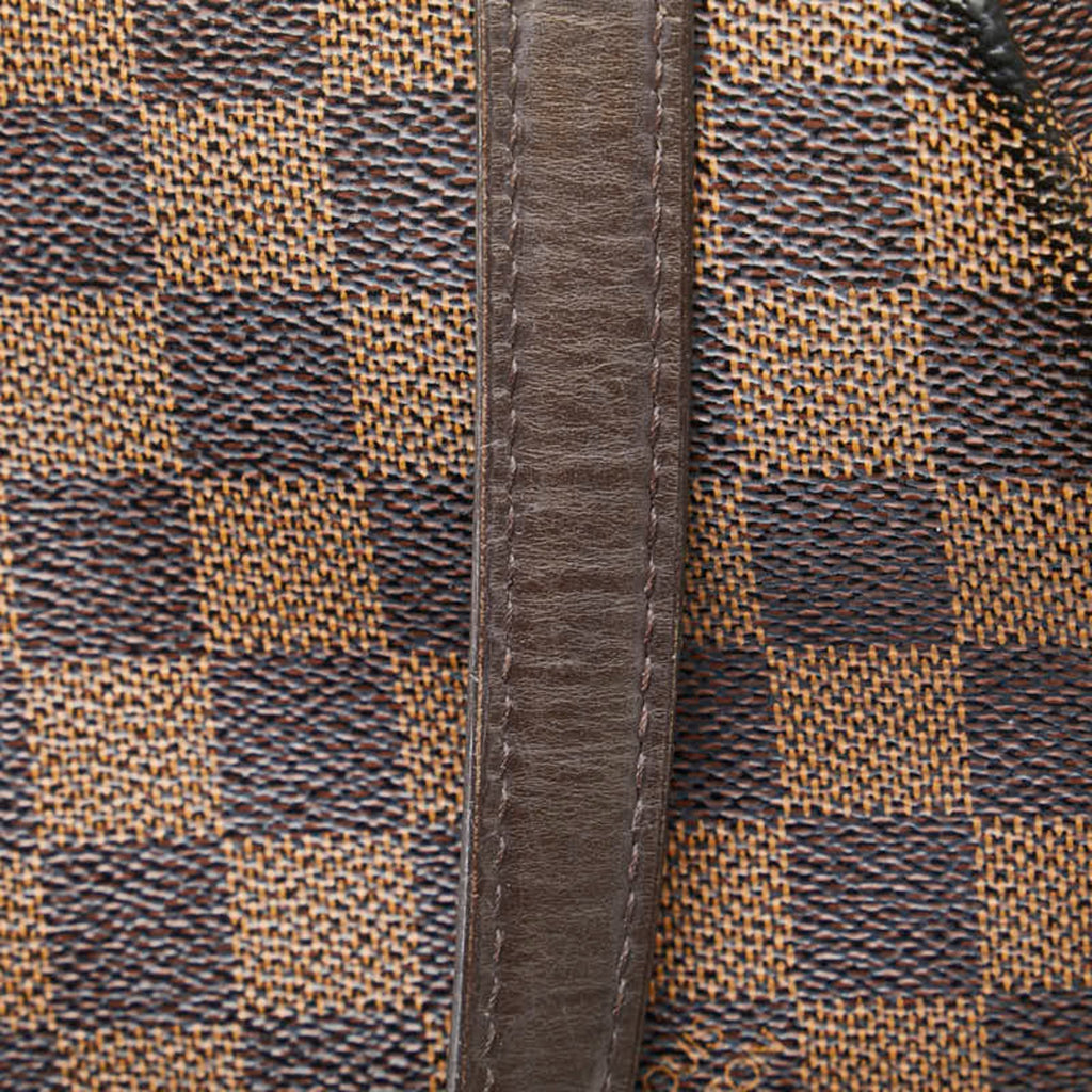 Louis Vuitton Brown Damier Canvas Pvc Leather Shoulder Bag Tote Bag