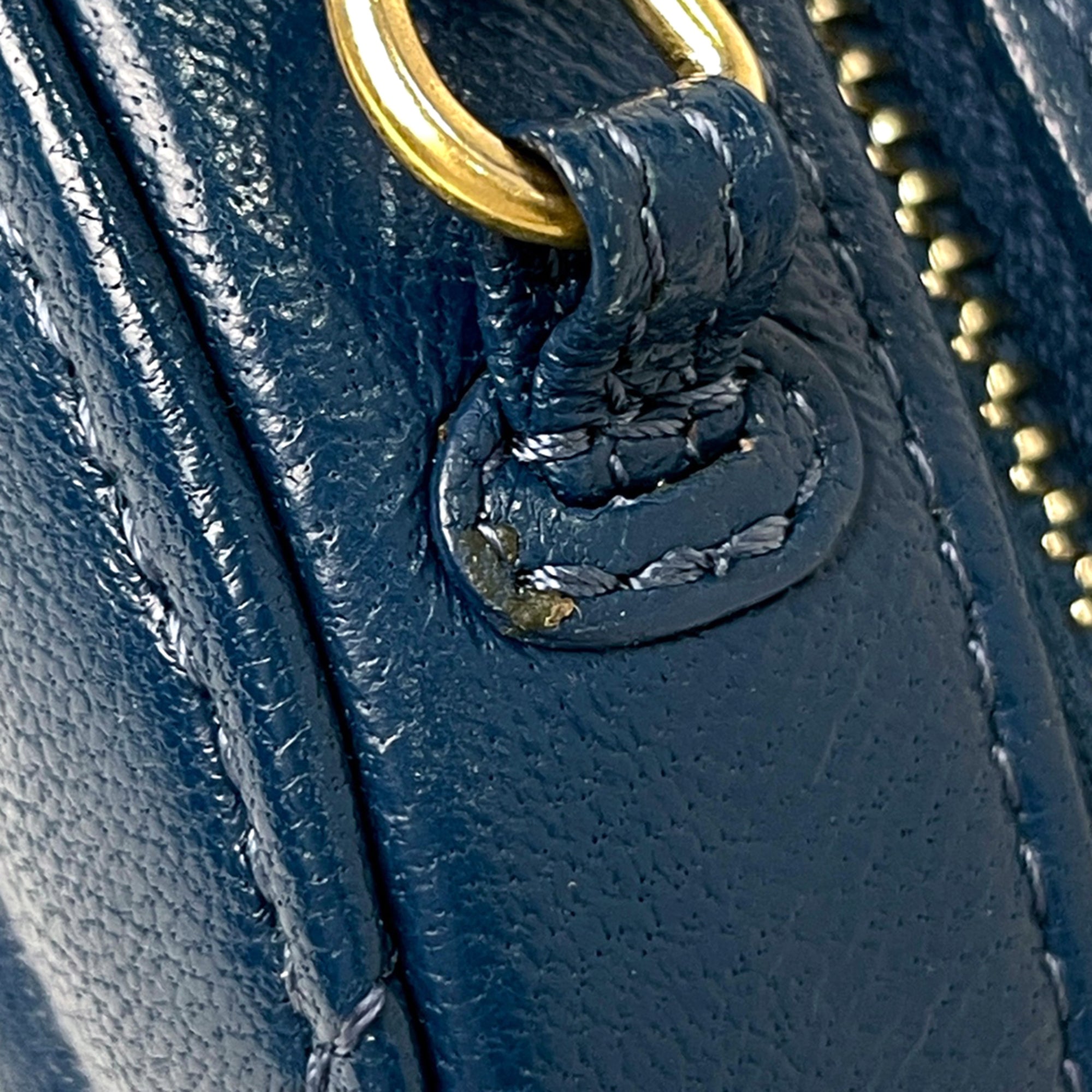 Chanel Blue Leather Shoulder Bag