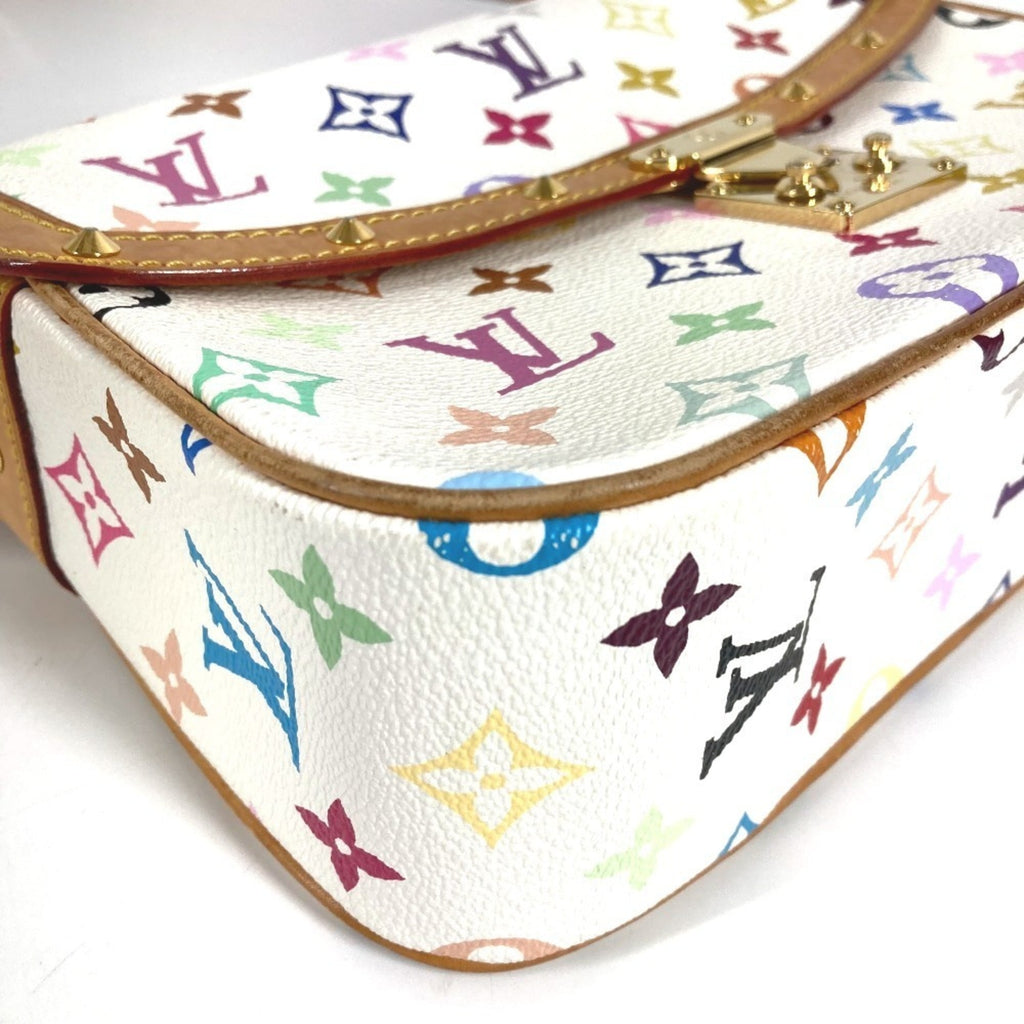 Louis Vuitton Blanc White Monogram Multicolore Pochette Shoulder Bag