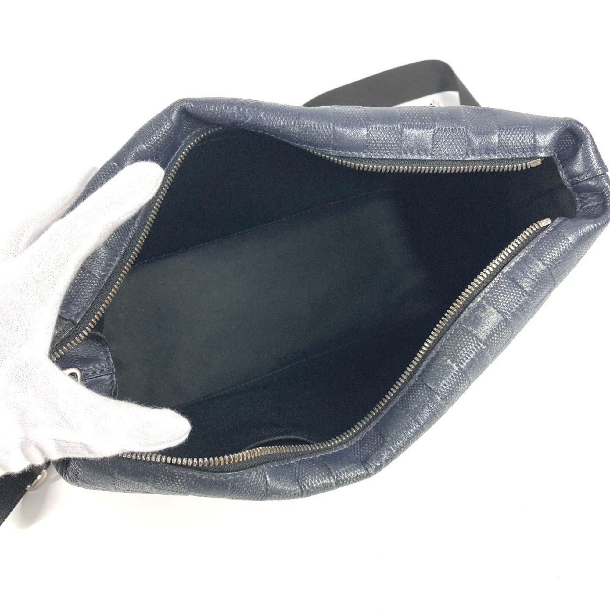 Louis Vuitton Black Galle Navy Damier Infini Shoulder Bag