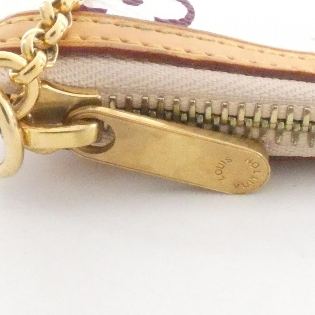 Louis Vuitton White Coated Canvas Pochette Pouch