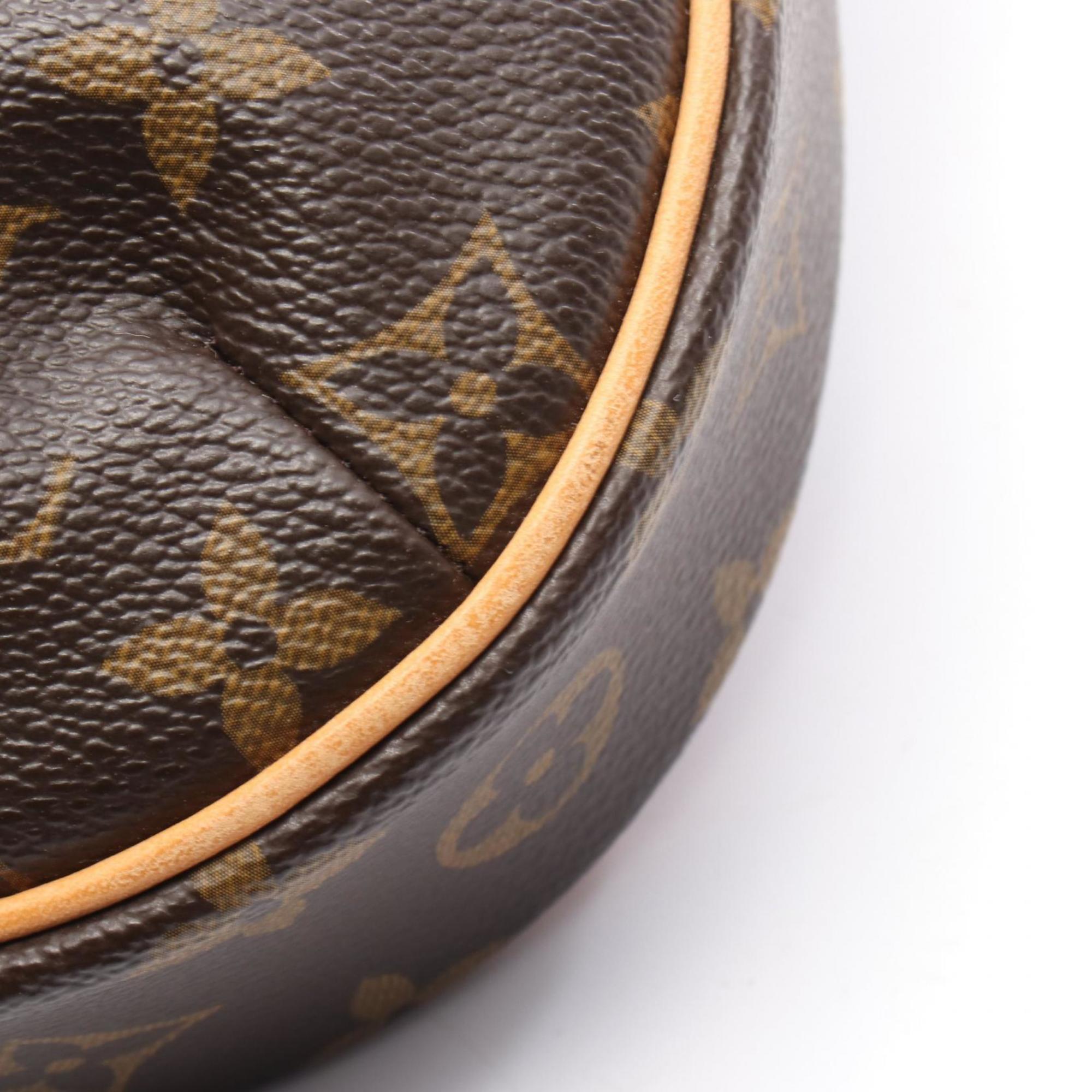 Louis Vuitton Brown Coated Canvas Leather Shoulder Bag
