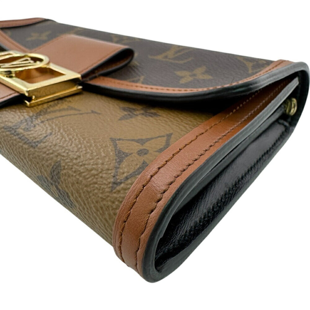 Louis Vuitton Brown Monogram Reverse Leather Long Wallet