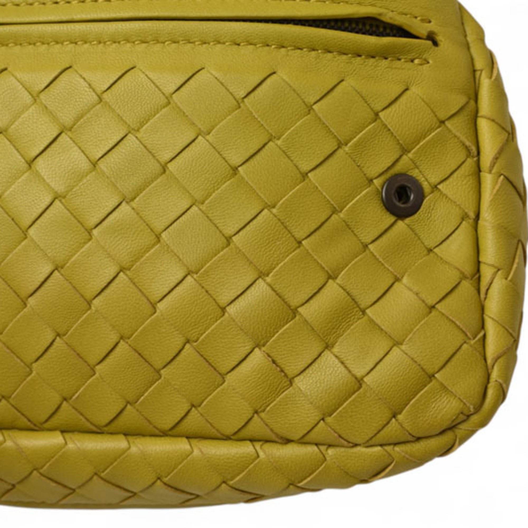 Bottega Veneta Mustard Leather Clutch Bag Shoulder Bag