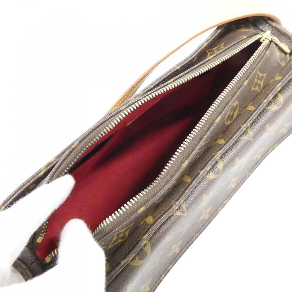 Louis Vuitton Brown Coated Canvas Shoulder Bag