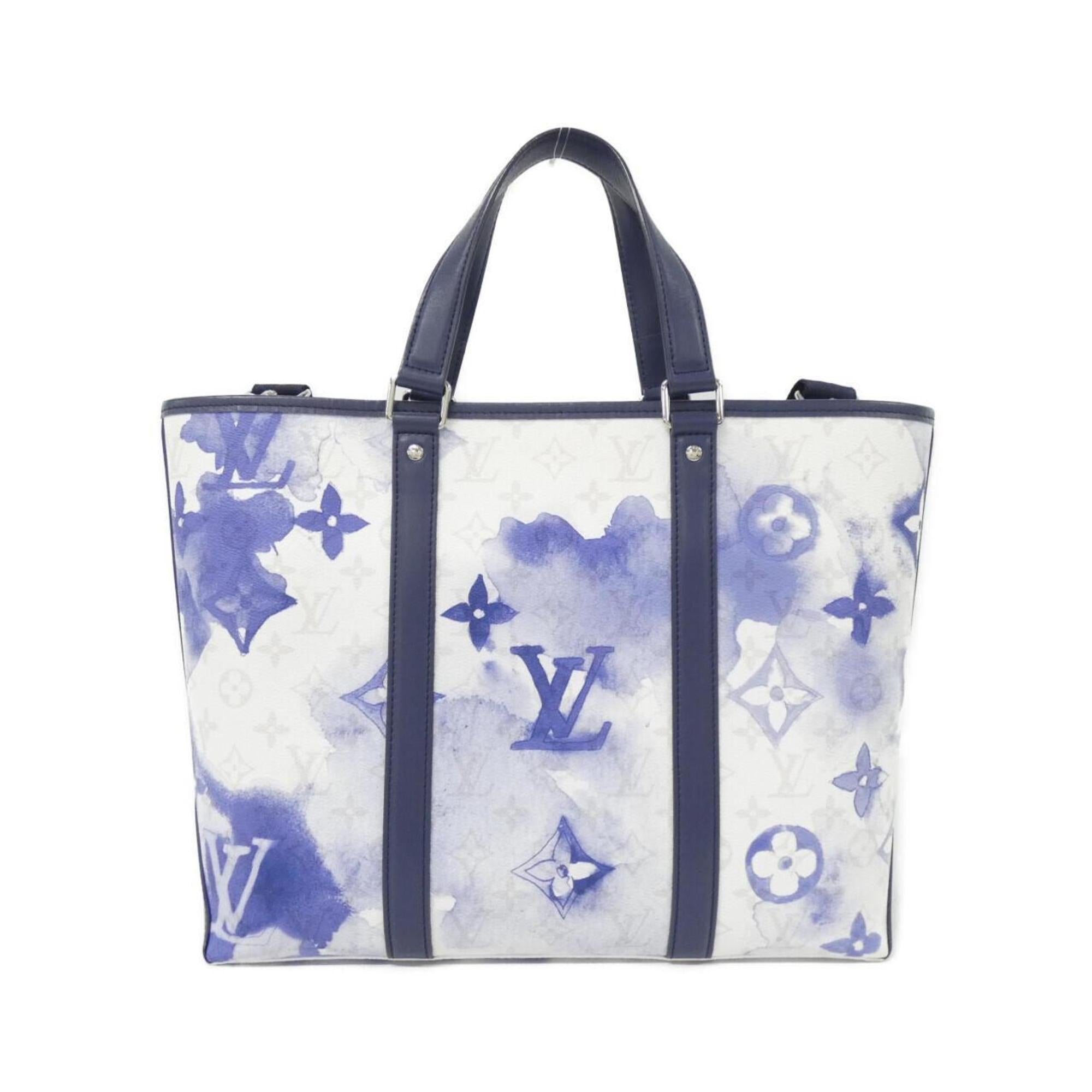 Louis Vuitton Blue Coated Canvas Handbag