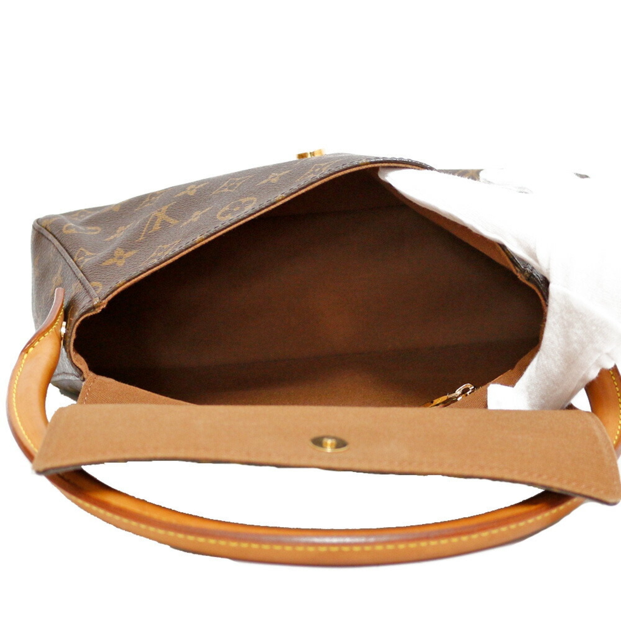 Louis Vuitton Handbag Monogram Mini Looping Br Women's Leather