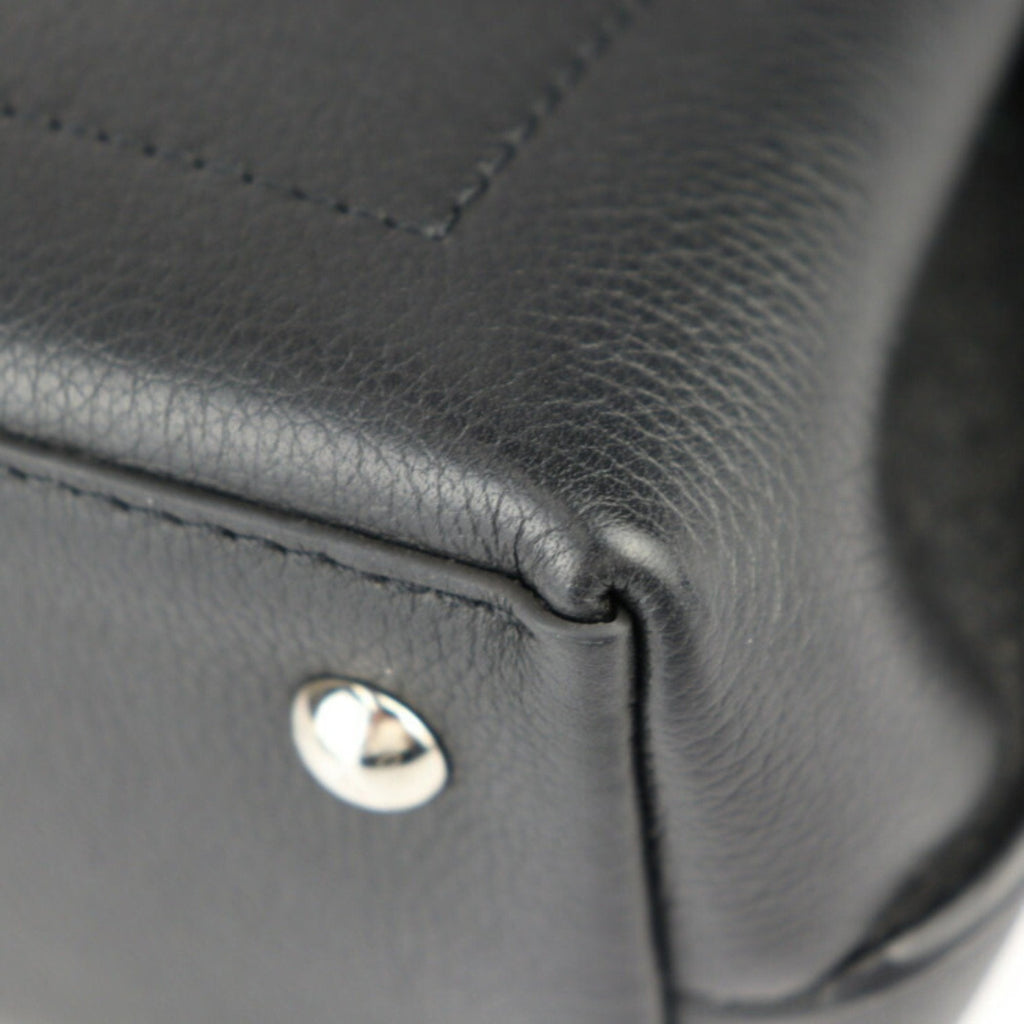 Louis Vuitton Black Leather Handbag Shoulder Bag