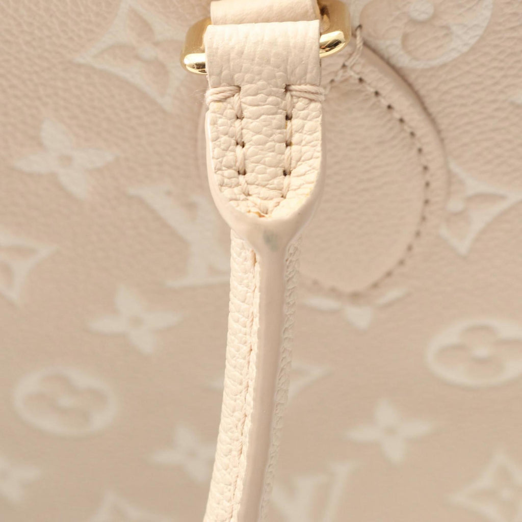Louis Vuitton Beige Pink Rose Yellow Leather Handbag