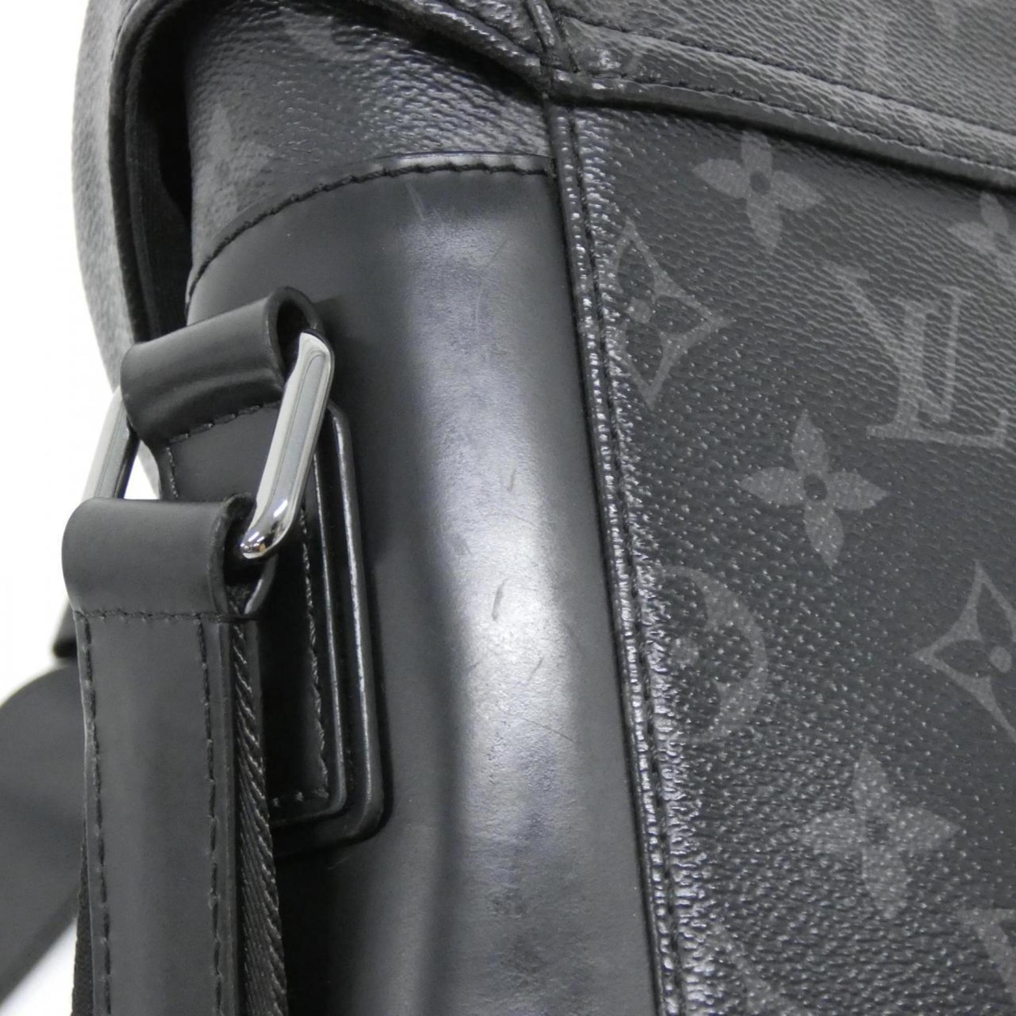 Louis Vuitton Black Coated Canvas Shoulder Bag