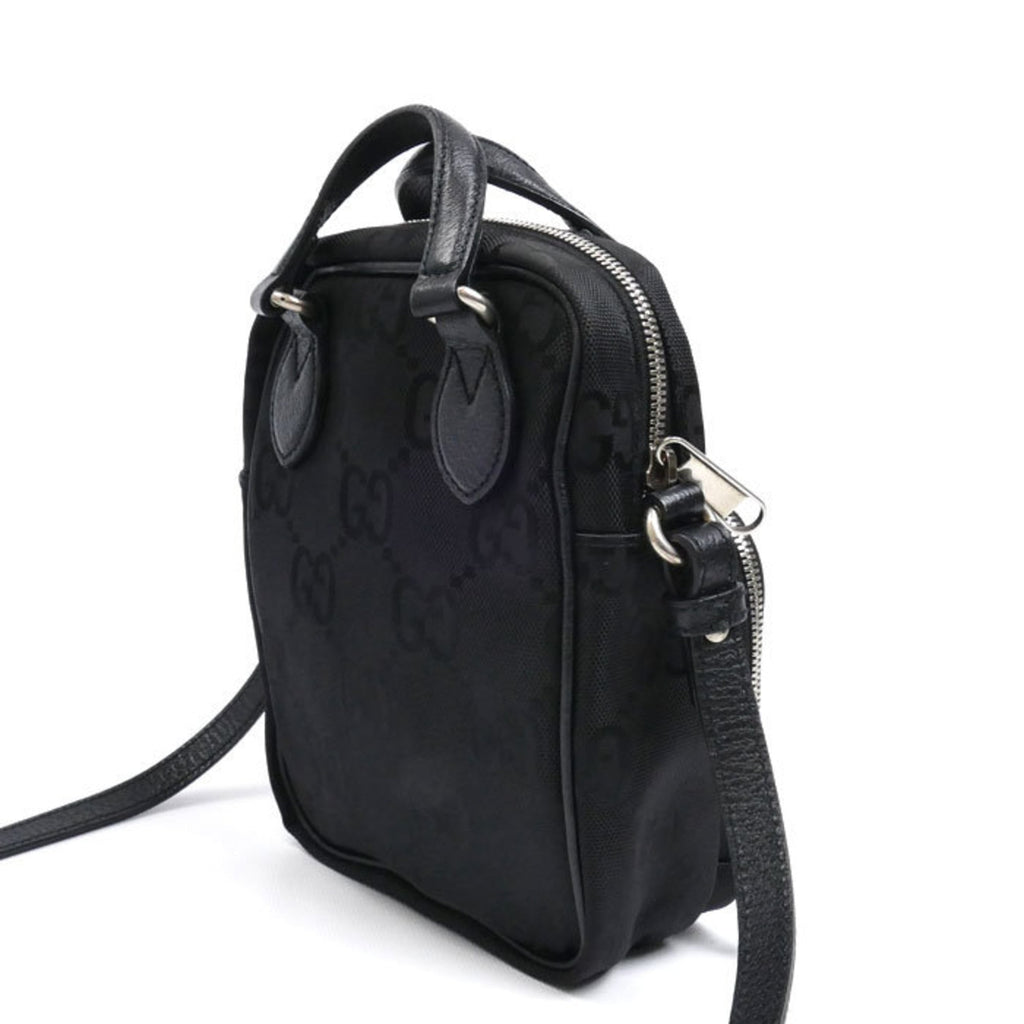 Gucci Black Nylon Leather Shoulder Bag (Pre-Owned)
