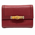 Gucci Bordeaux Leather Wallet (Tri-Fold) (Pre-Owned)