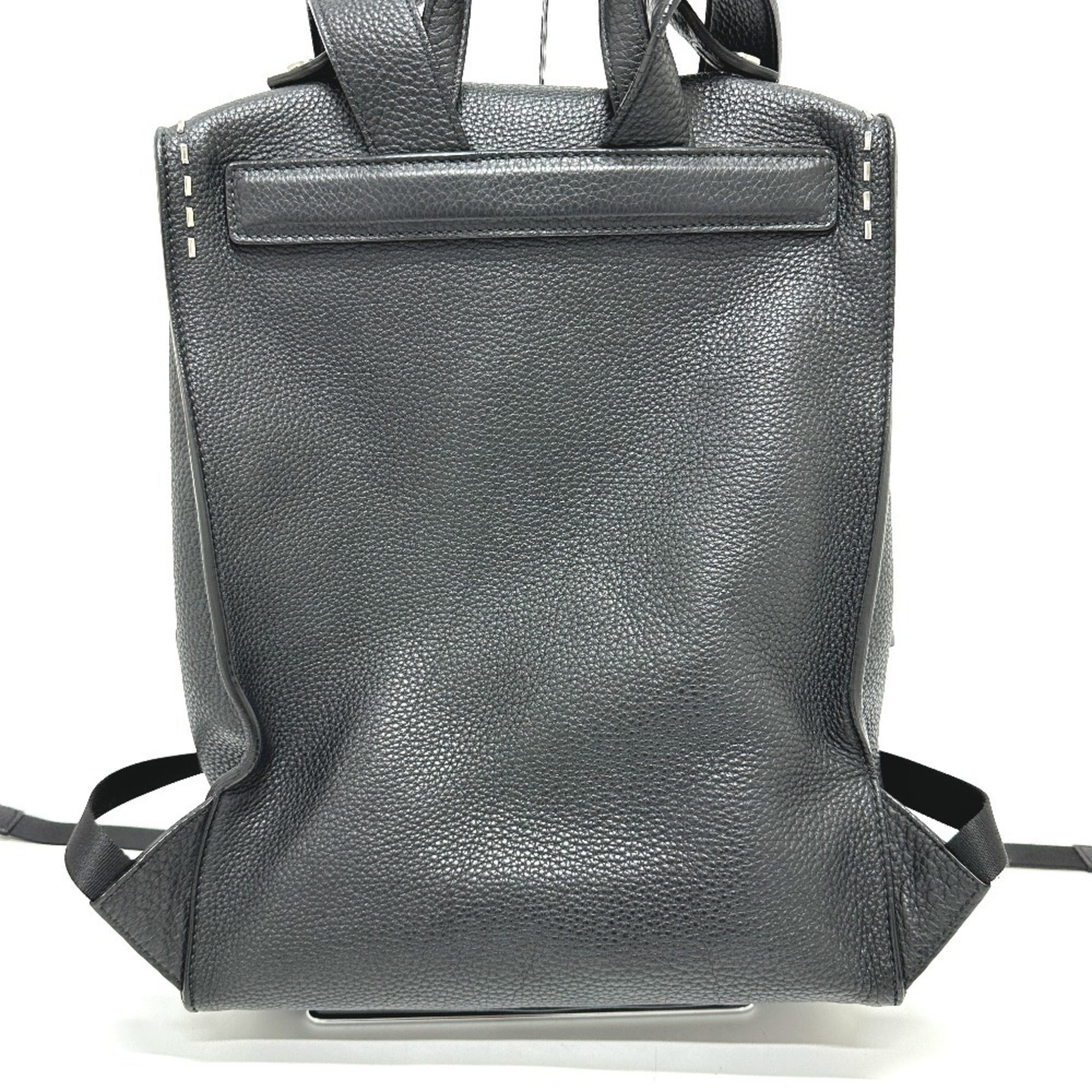 Fendi Black Leather Backpack