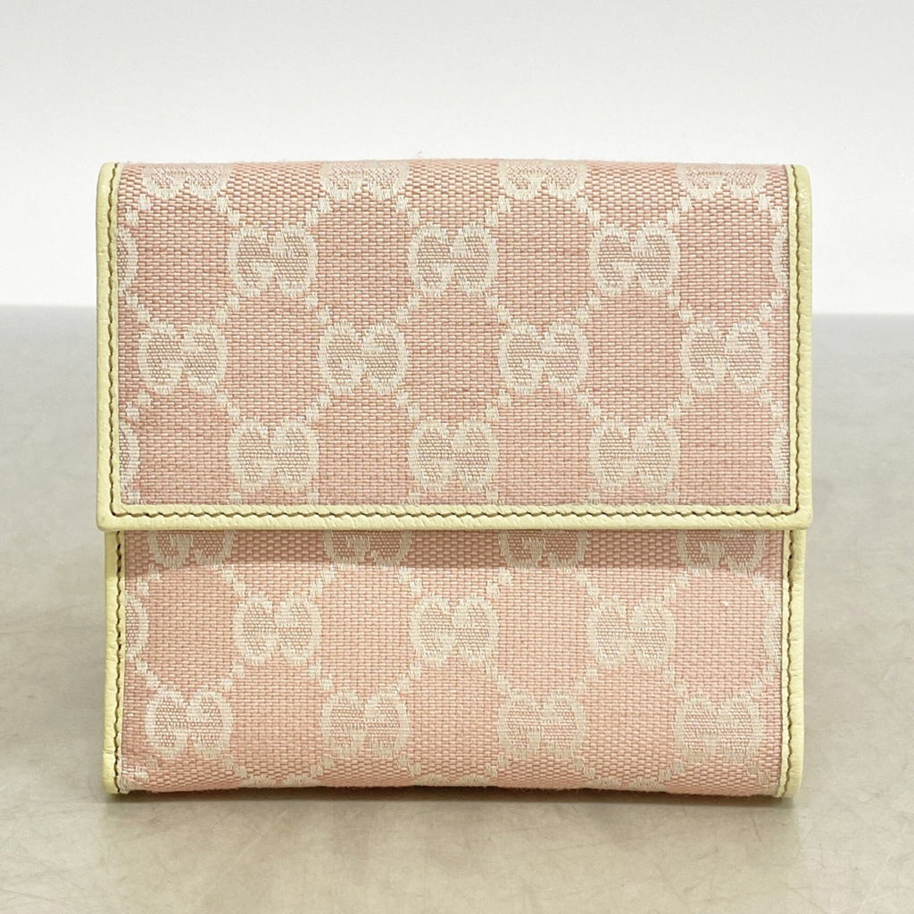 Gucci Pink Canvas Wallet (Bi-Fold) (Pre-Owned)