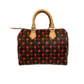Louis Vuitton Brown Red Color Leather Pvc Boston Bag Handbag