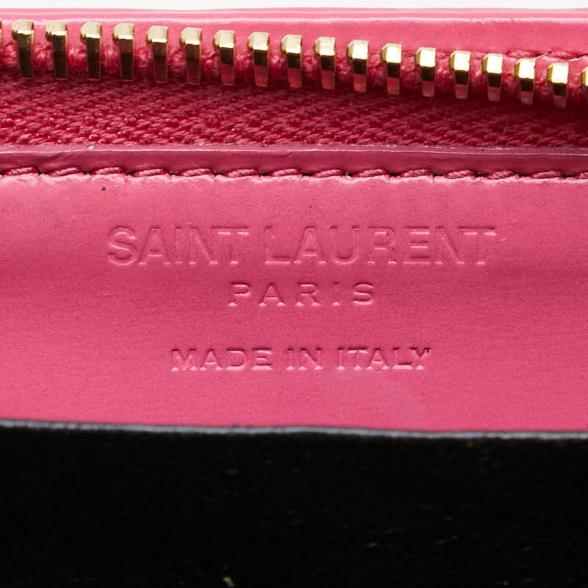 Saint Laurent Pink Leather Coin Purse/Coin Case (Pre-Owned)