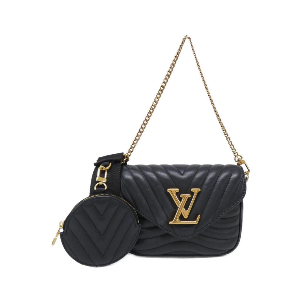 Louis Vuitton Black Leather Pochette Shoulder Bag