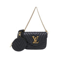 Louis Vuitton Black Leather Pochette Shoulder Bag