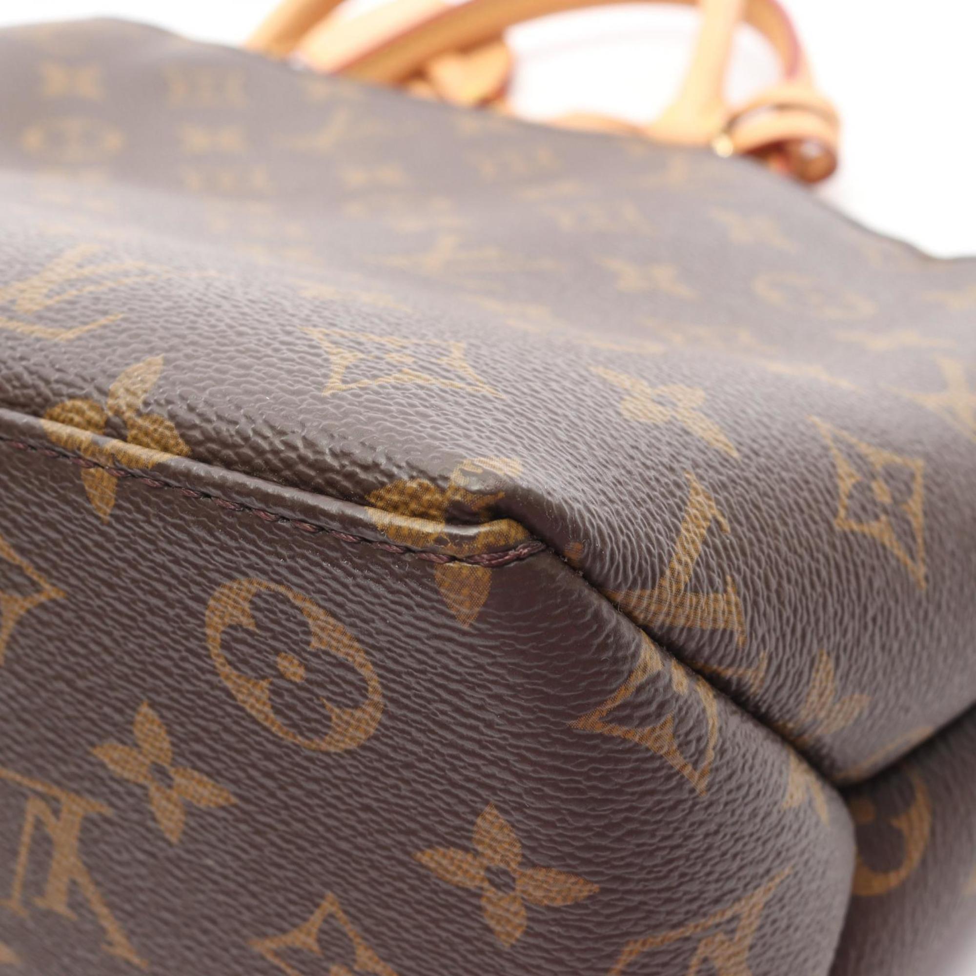 Louis Vuitton Brown Coated Canvas Leather Handbag