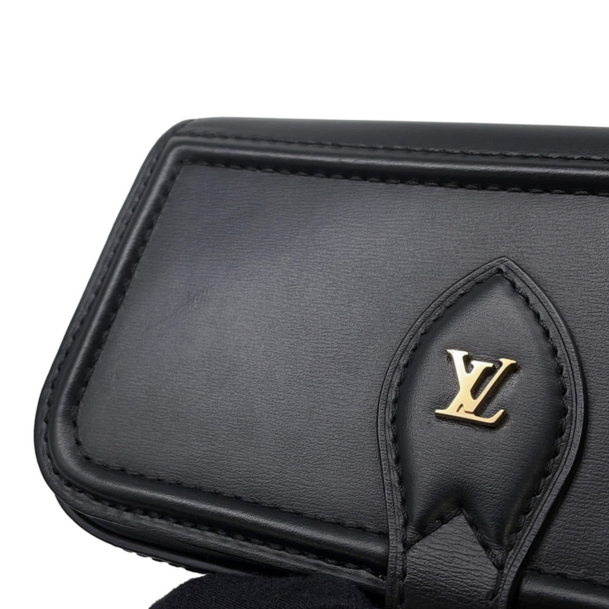 Louis Vuitton Noir Leather Shoulder Bag