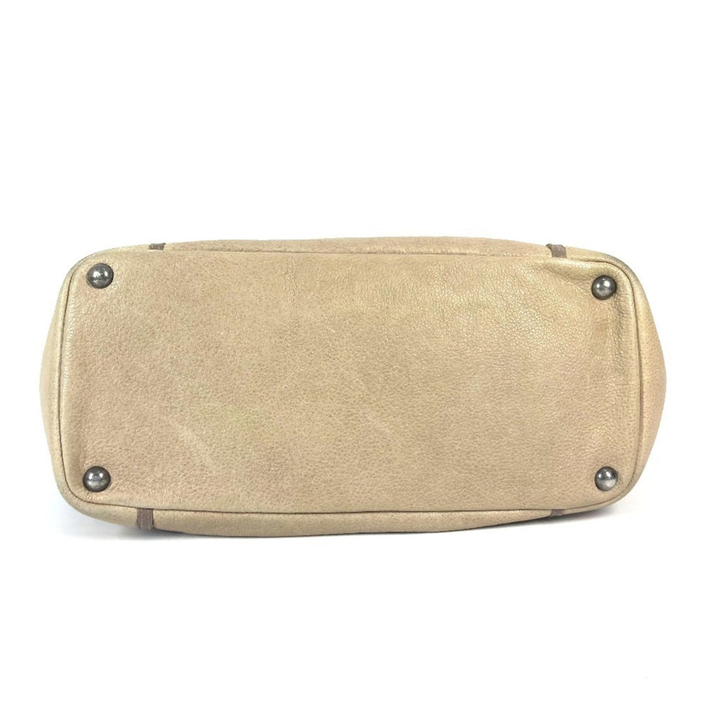 Chanel Beige Leather Shoulder Bag Tote Bag