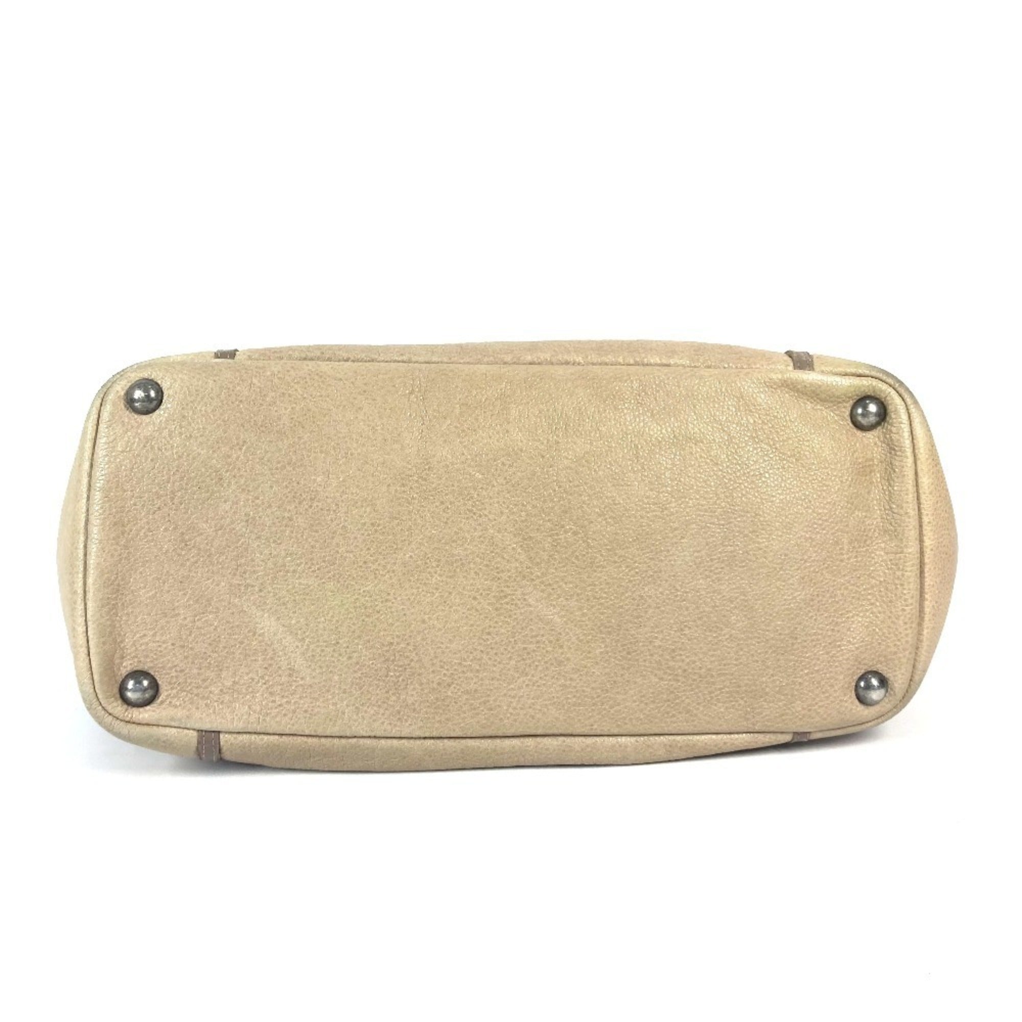 Chanel Beige Leather Shoulder Bag Tote Bag